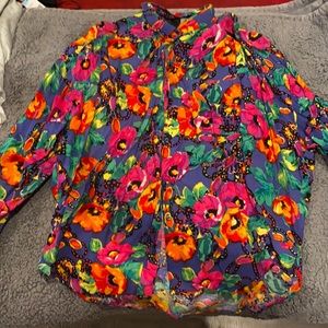 Vintage floral button shirt